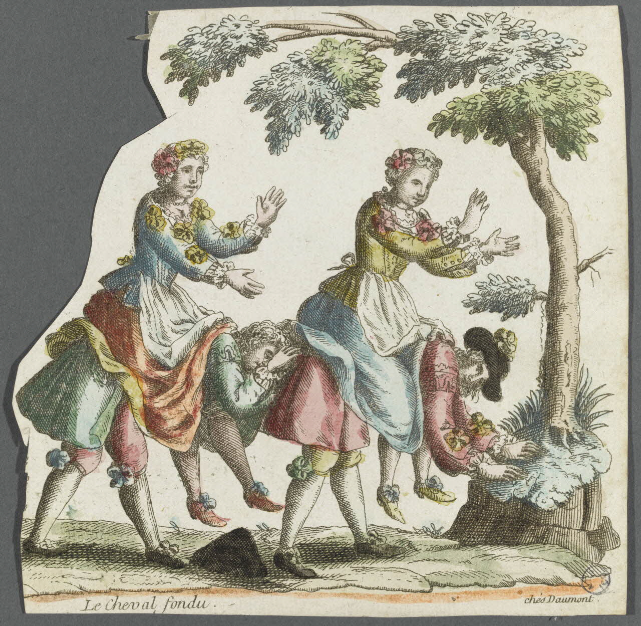 Daumont estampe Le Cheval fondu Paris 1740-1775 1943.16.148 Photo RMN-Grand Palais (Mucem)