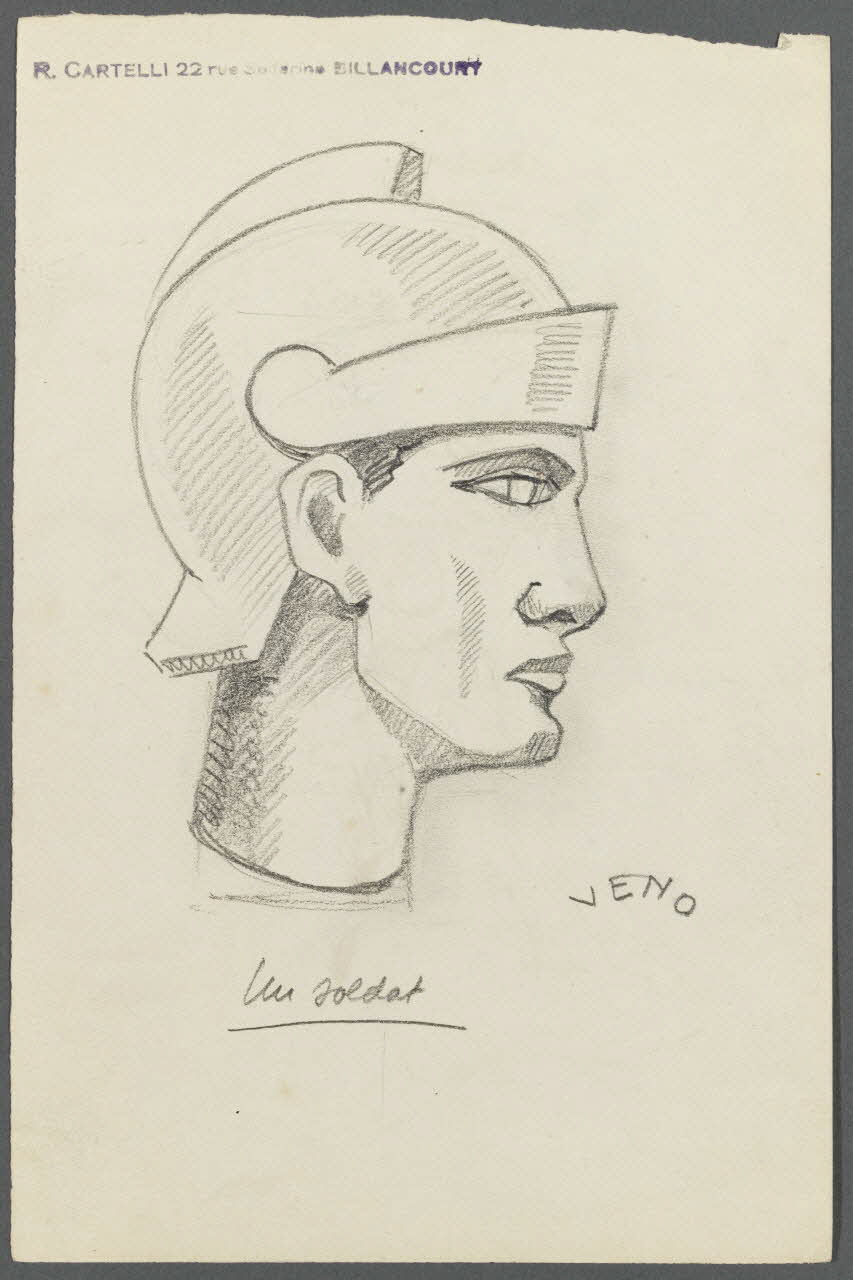Veno dessin double face Un soldat 1947 1986.28.43.12 Photo RMN-Grand Palais (Mucem)