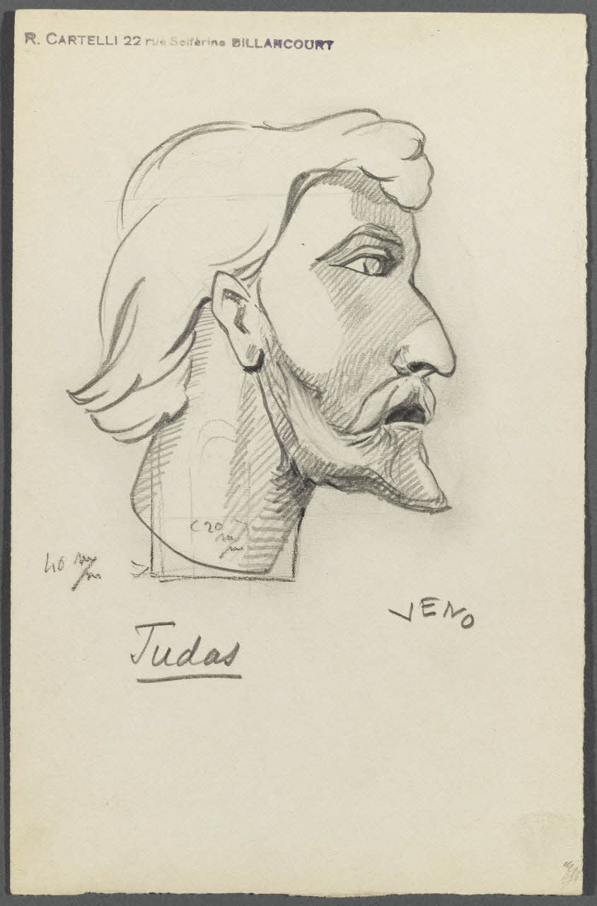 Veno dessin Judas 1947 1986.28.43.13 Photo RMN-Grand Palais (Mucem)