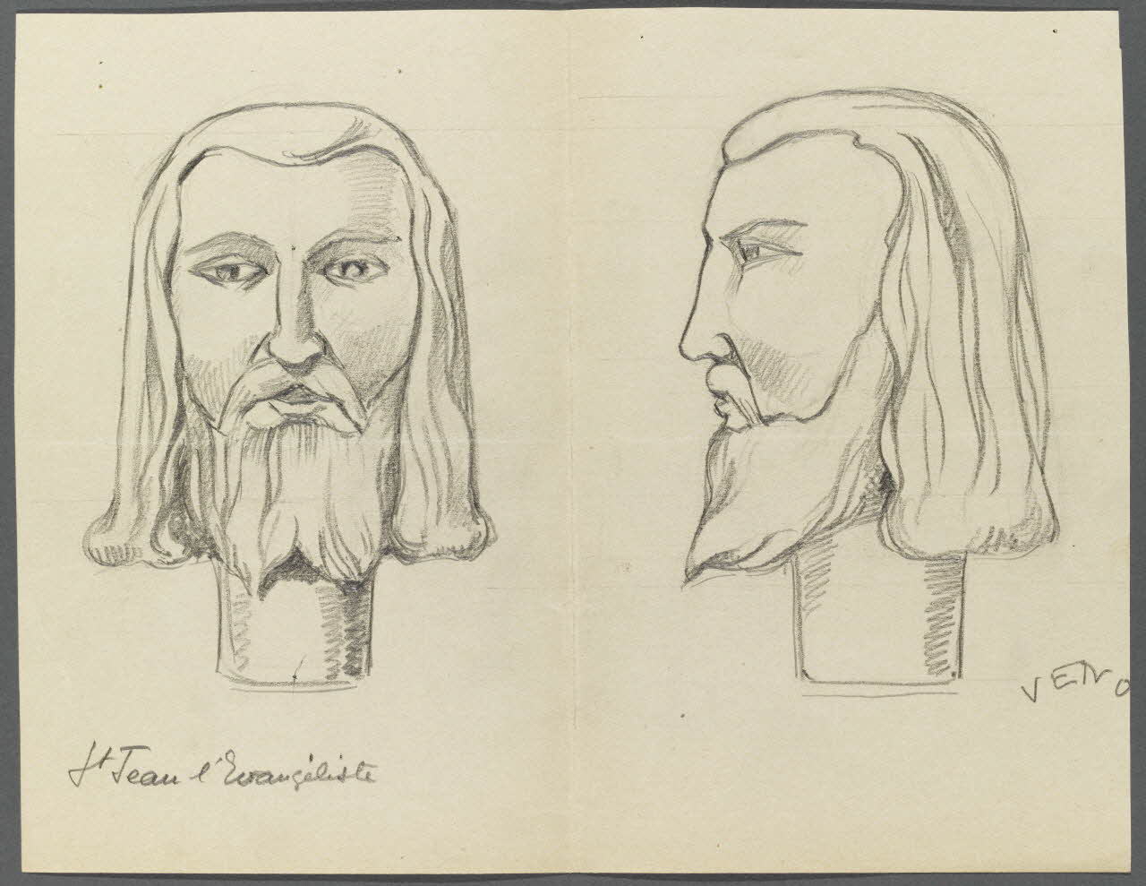Veno dessin St Jean l'Evangeliste 1947 1986.28.43.14 Photo RMN-Grand Palais (Mucem)