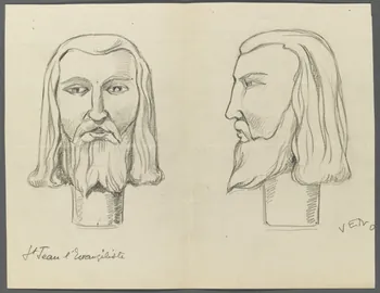 Veno dessin St Jean l'Evangeliste 1947 1986.28.43.14 Photo RMN-Grand Palais (Mucem)