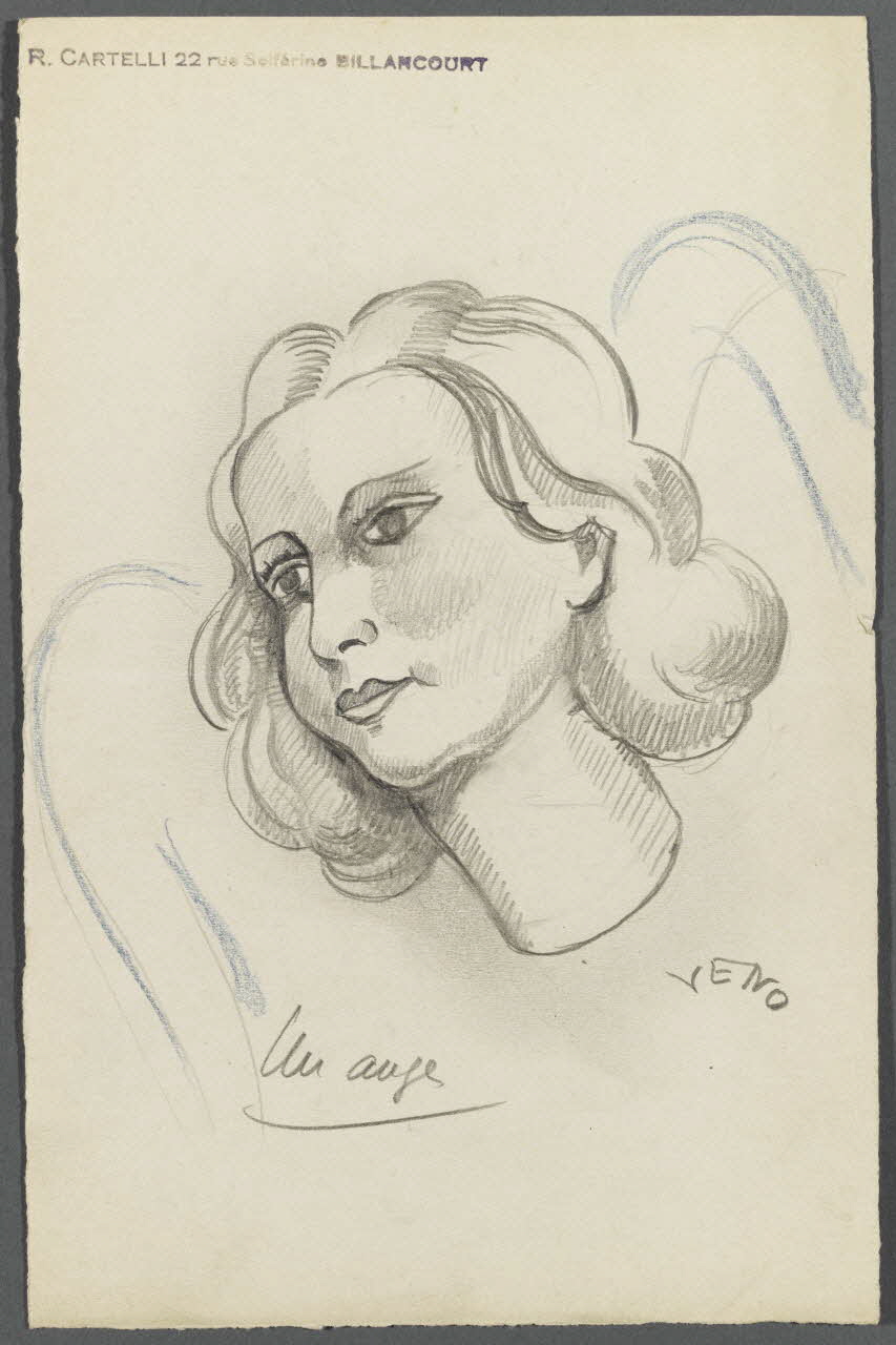 Veno dessin Un ange 1947 1986.28.43.3 Photo RMN-Grand Palais (Mucem)