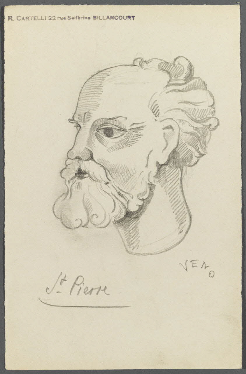 Veno ensemble (2) dessin double face St Pierre 1947 1986.28.43.4 Photo RMN-Grand Palais (Mucem)