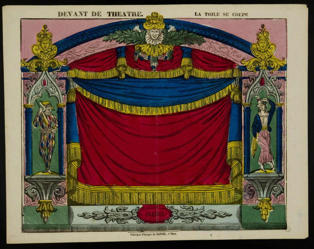Charles Nicolas Gangel estampe DEVANT DE THEATRE. Metz 1852-1858 1953.86.4449 Photo