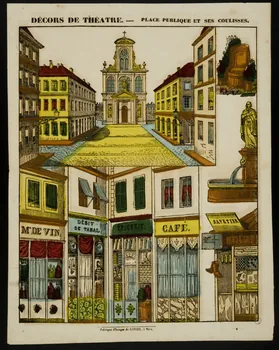 Charles Nicolas Gangel estampe DECORS DE THEATRE. Metz 1852-1858 1953.86.4457 Photo