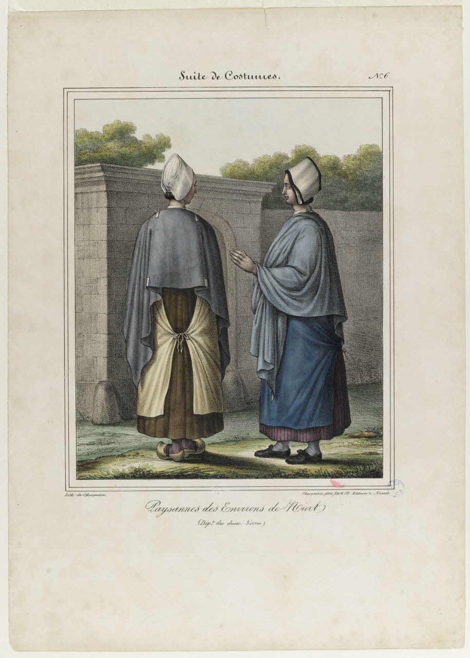Henri Désiré Charpentier partie d'un ensemble d'estampes Paysannes des environs de Niort Nantes 1830 1938.6.78 Photo RMN-Grand Palais (Mucem)