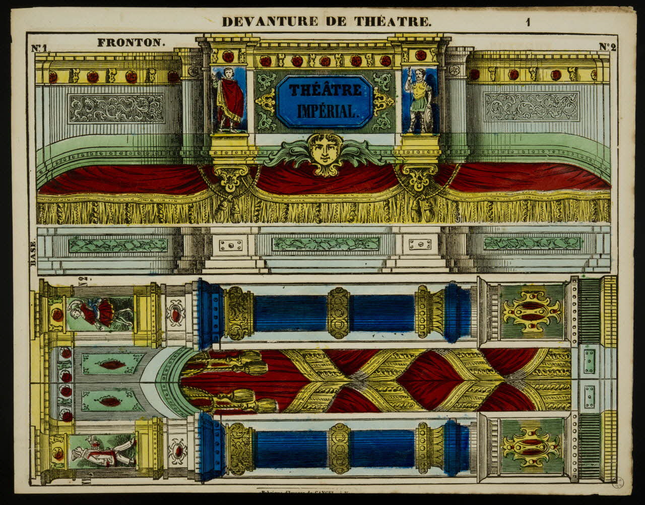 Charles Nicolas Gangel estampe DEVANTURE DE THEATRE. Metz 1852-1858 1953.86.4461 Photo