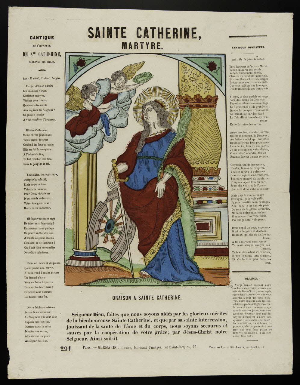 estampe SAINTE CATHERINE, MARTYRE. 1953.86.447 Photo