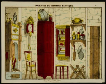 Charles Nicolas Gangel estampe COULISSES DE CHAMBRE RUSTIQUE. Metz 1852-1858 1953.86.4474 Photo