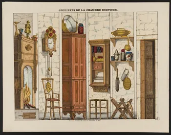 Gangel et Didion estampe COULISSES DE LA CHAMBRE RUSTIQUE. Metz 1858-1868 1953.86.4484 Photo