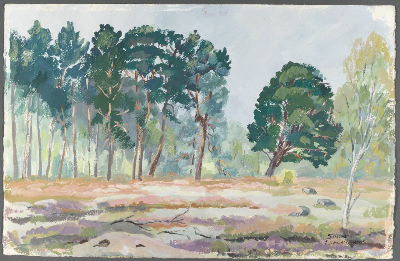 Delaisement Simone dessin Clairière dans le bois des Rhuets 1944 1945.5.6 Photo RMN-Grand Palais (Mucem)
