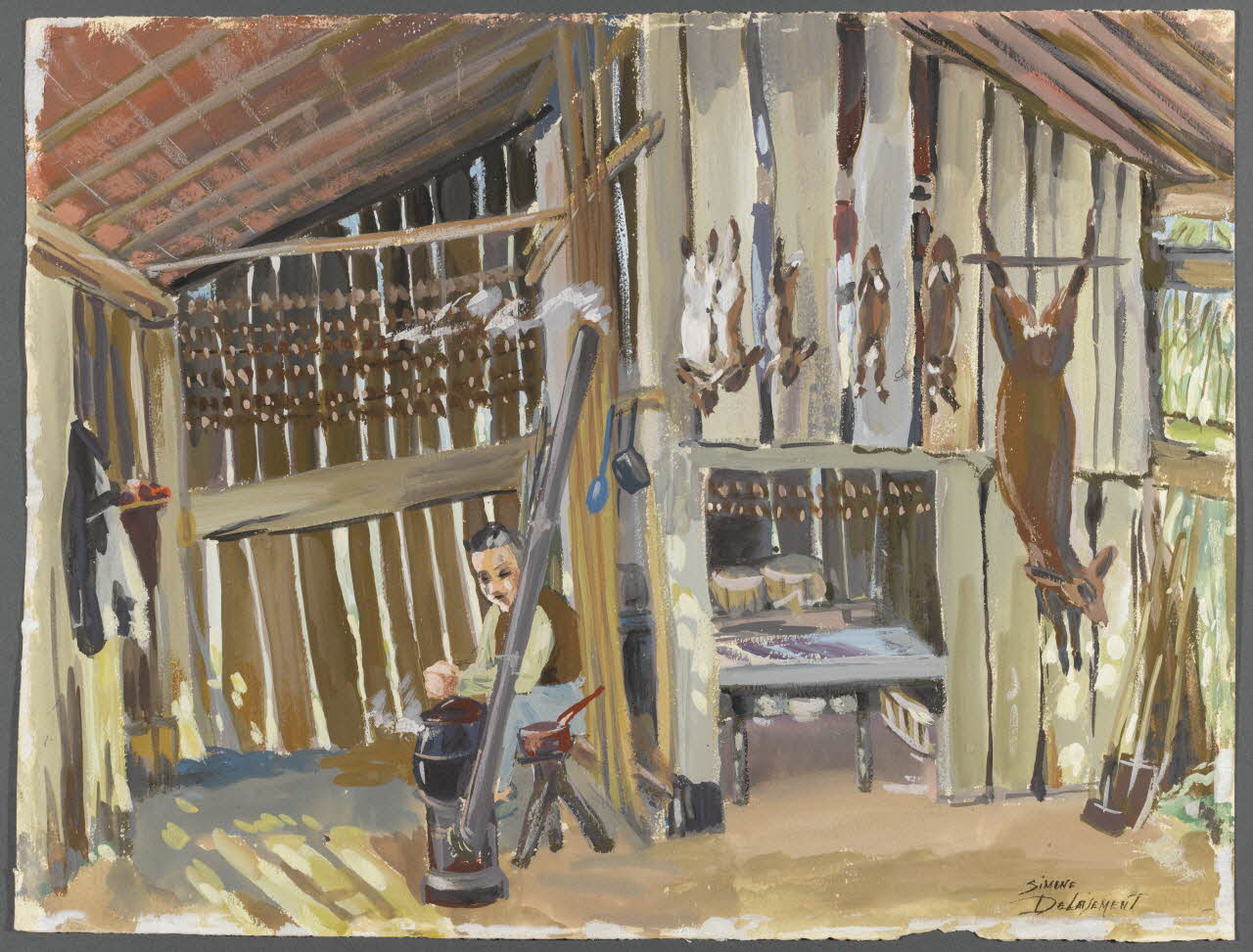 Delaisement Simone dessin La cabane du Braco 1944 1945.5.7 Photo RMN-Grand Palais (Mucem)