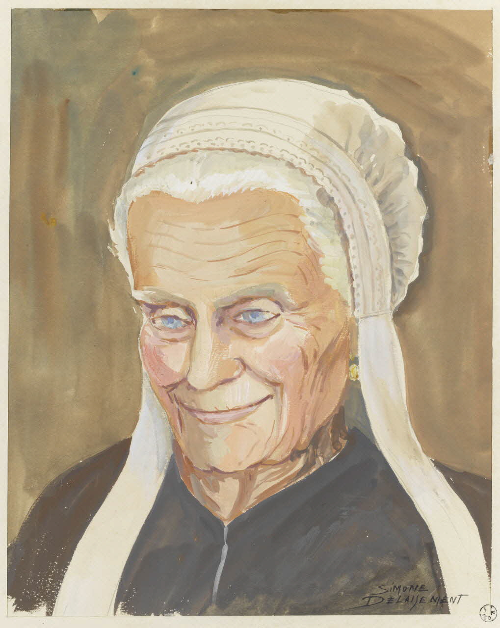 Delaisement Simone dessin Vieille paysanne de Vouzon 1944 1945.5.8 Photo RMN-Grand Palais (Mucem)