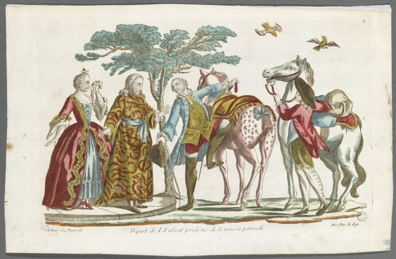 estampe Départ de L'Enfant prodigue de la maison paternelle. 1948.18.90 Photo RMN-Grand Palais (Mucem)