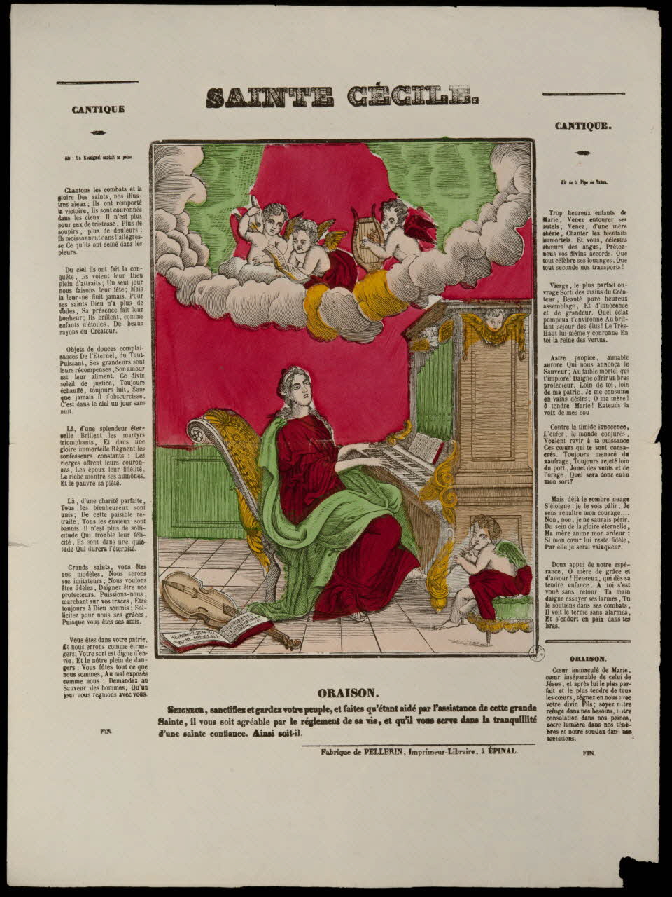 estampe SAINTE CECILE. 1953.86.450 Photo