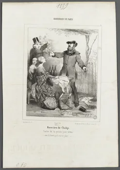 Decaux Ch. ; Aubert et Cie illustration BARRIERES DE PARIS.  Barrière de Clichy. 1839 1950.9.97  Photo RMN-Grand Palais (Mucem)