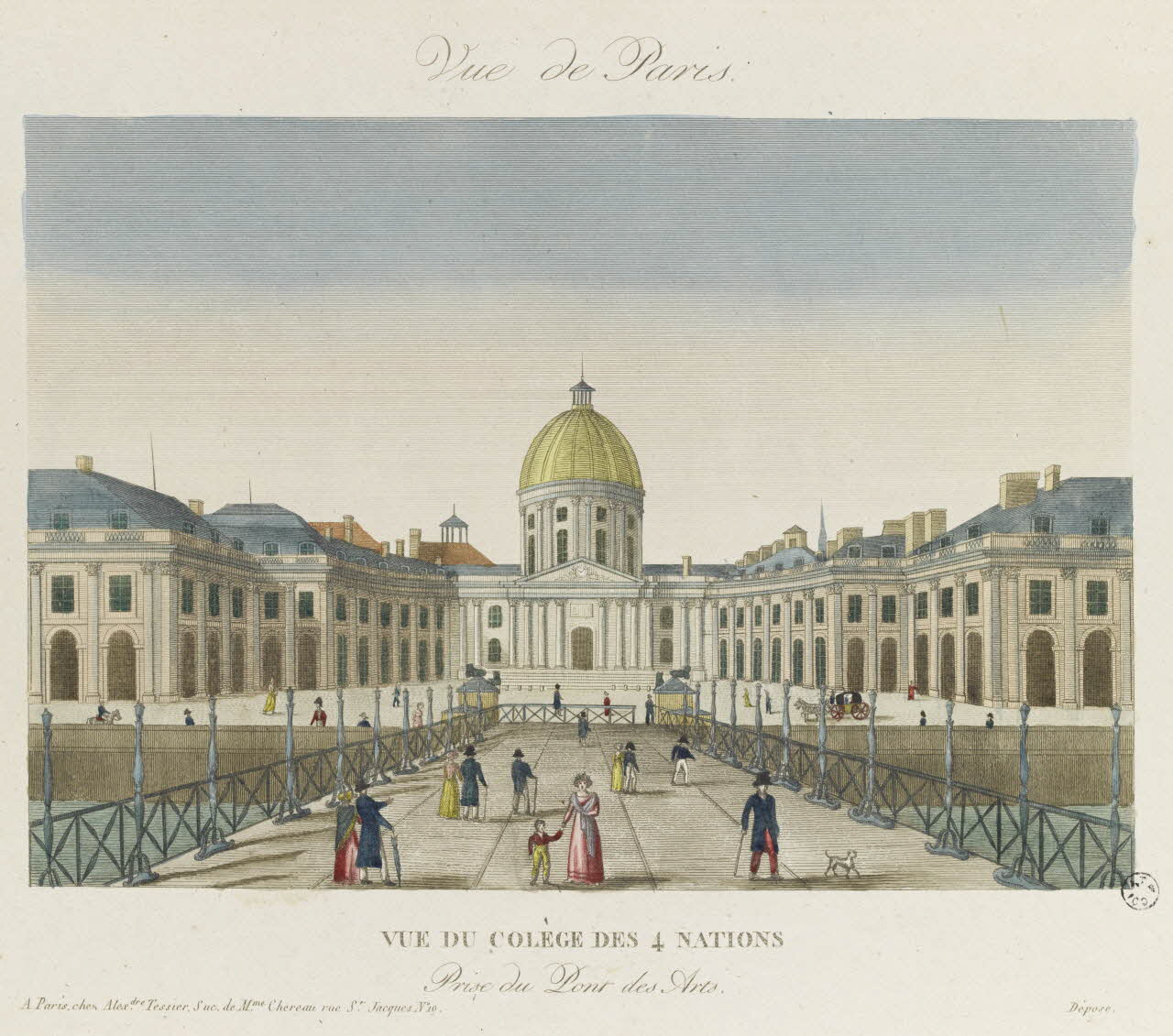 estampe VUE DU COLEGE DES 4 NATIONS 1952.39.222 Photo RMN-Grand Palais (Mucem)