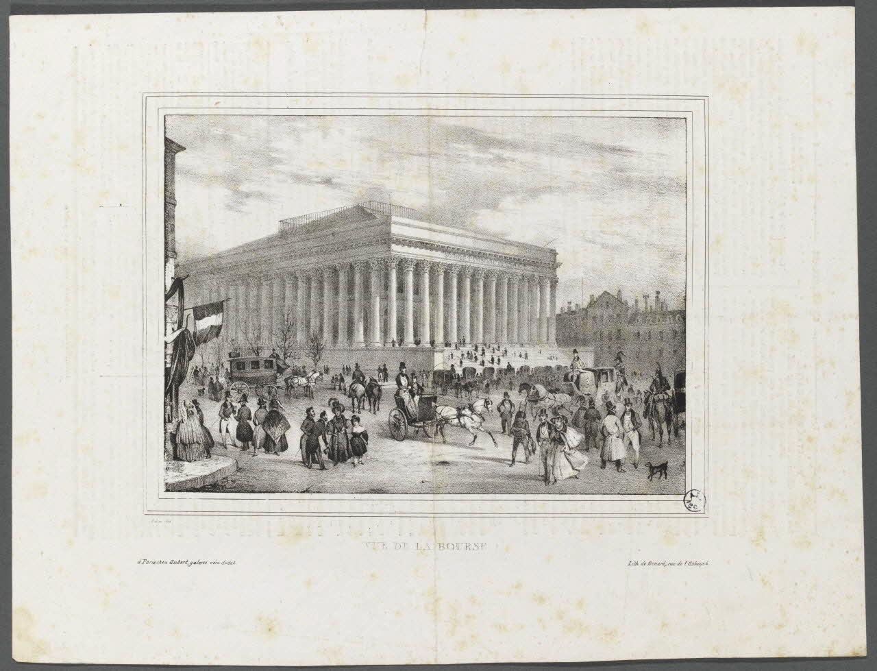 estampe VUE DE LA BOURSE 1952.39.225 Photo RMN-Grand Palais (Mucem)