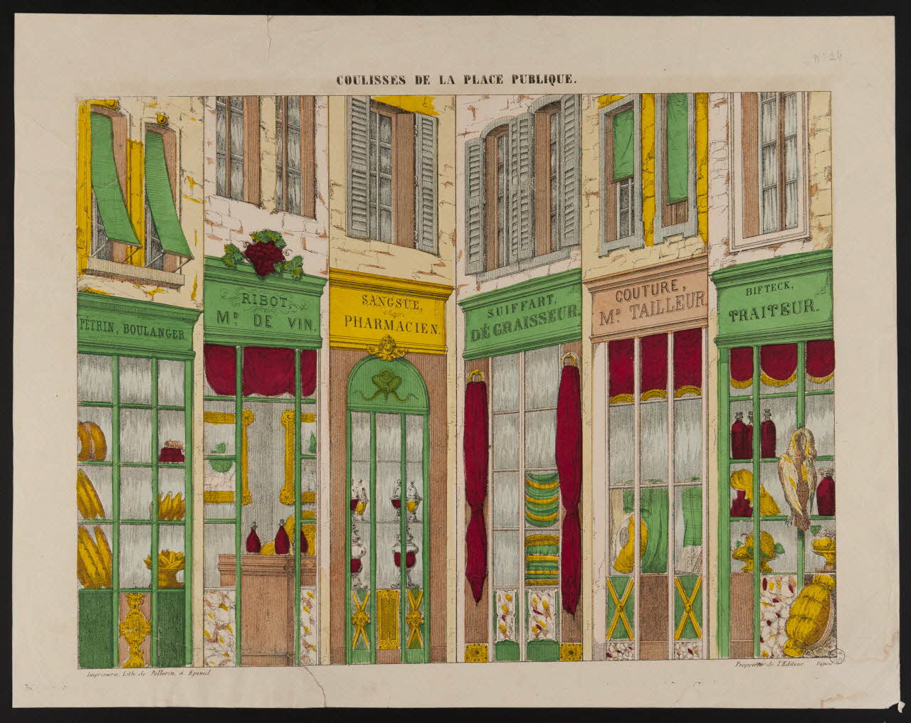 estampe COULISSES DE LA PLACE PUBLIQUE. 1953.86.4536 Photo