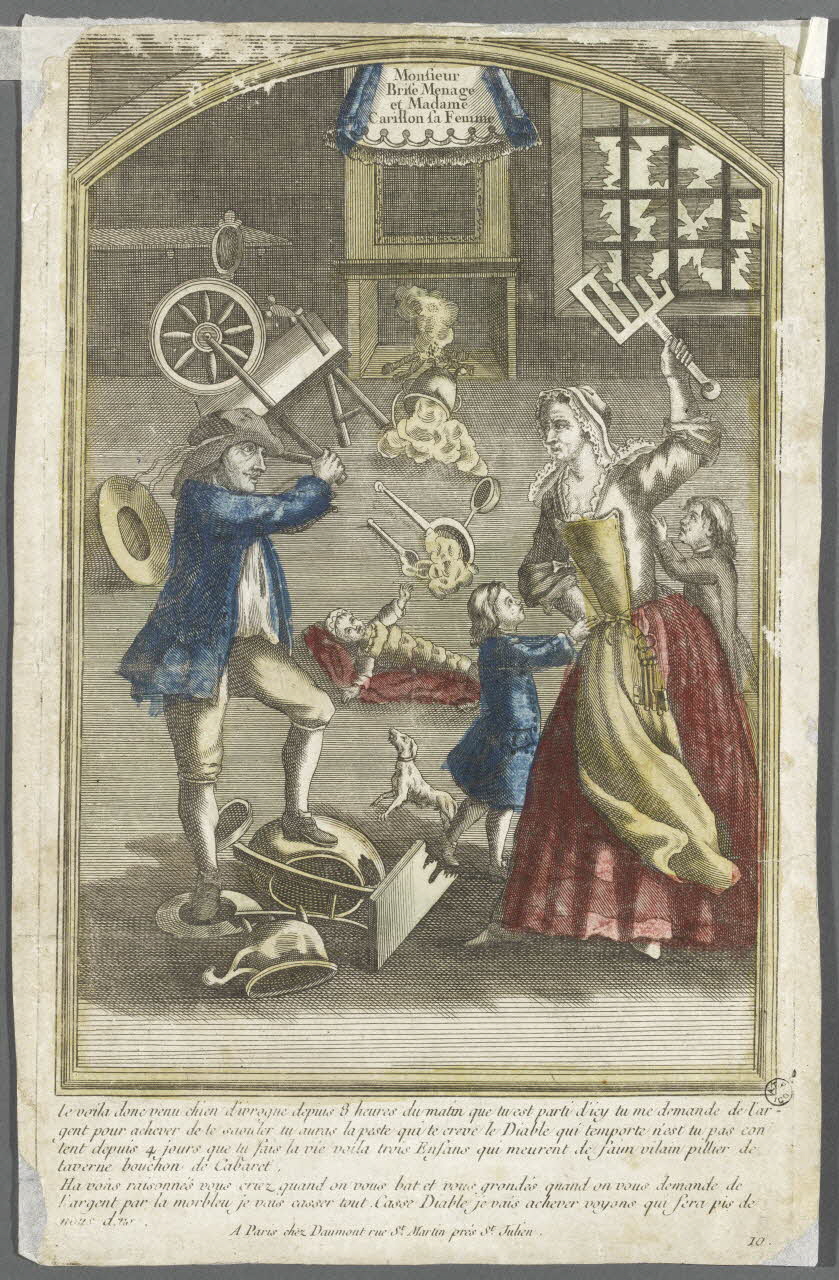 estampe Monsieur  Brise Menage  et Madame  Carillon sa Femme 1955.57.62 Photo RMN-Grand Palais (Mucem)