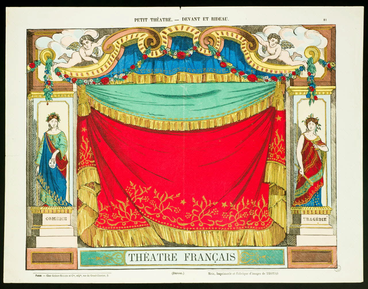 estampe PETIT THEATRE.- DEVANT DE RIDEAU. 1953.86.4560 Photo