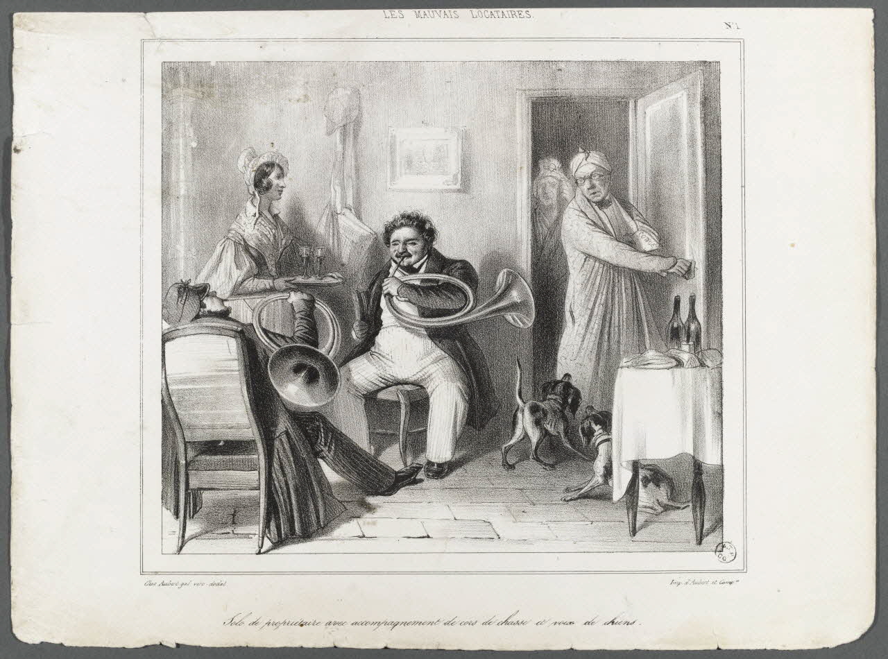 AUBERT estampe LES MAUVAIS LOCATAIRES. 1830-1852 1967.78.1 Photo RMN-Grand Palais (Mucem)