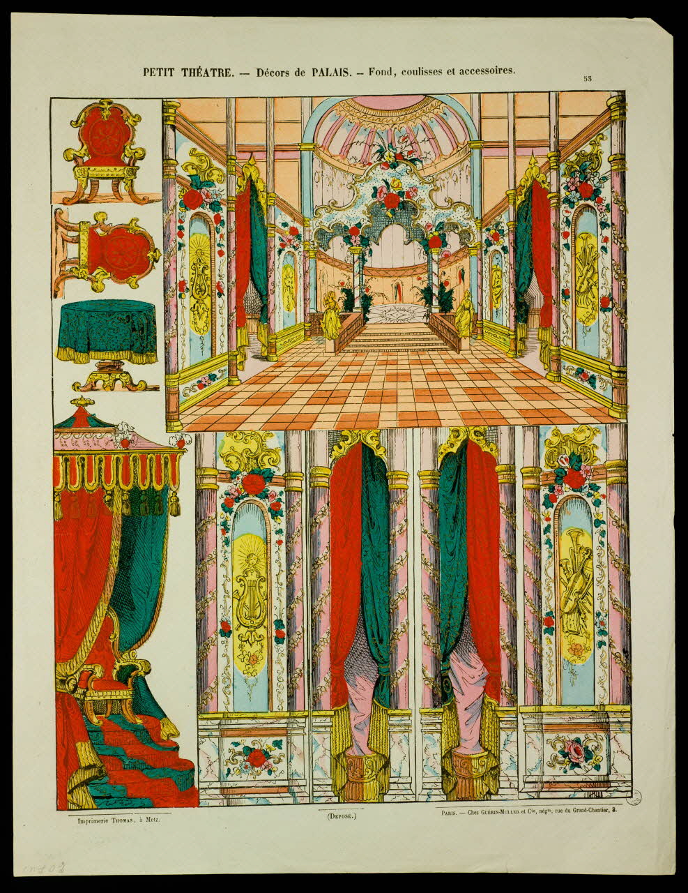 estampe PETIT THEATRE. - DECORS DE PALAIS. 1953.86.4564 Photo