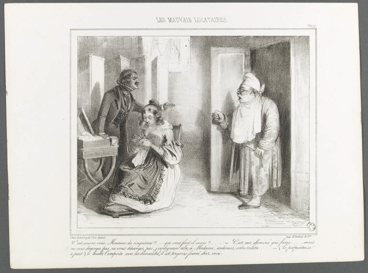 AUBERT estampe LES MAUVAIS LOCATAIRES. 1830-1852 1967.78.10 Photo RMN-Grand Palais (Mucem)