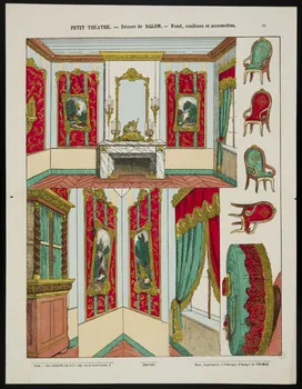 estampe PETIT THEATRE.--- Décors de SALON. 1953.86.4565 Photo