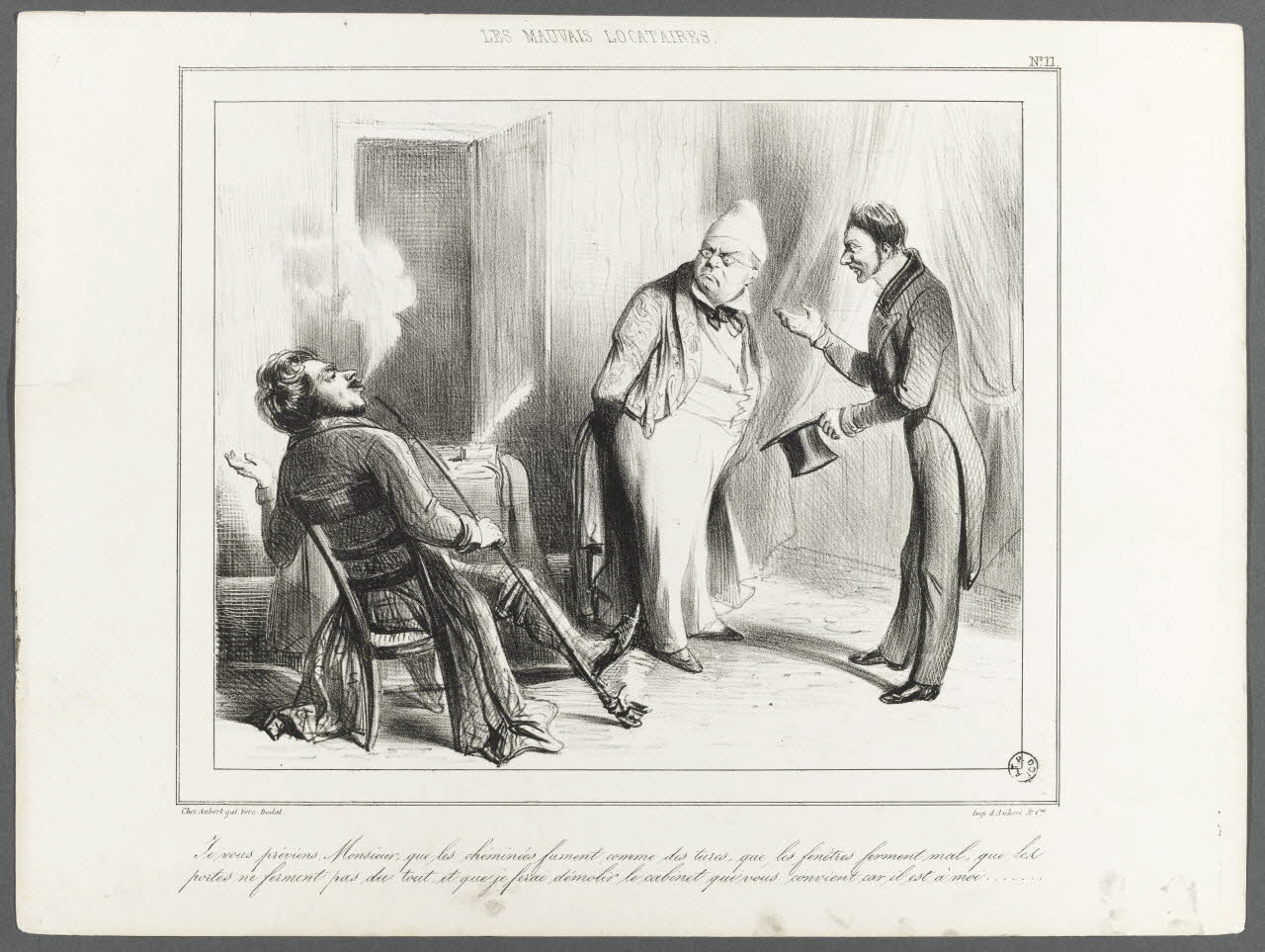 AUBERT estampe LES MAUVAIS LOCATAIRES. 1830-1852 1967.78.11 Photo RMN-Grand Palais (Mucem)