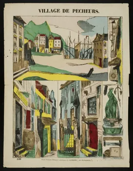 Charles-Eugène Glémarec ; Jean-Baptiste Gros à compartiments (6) VILLAGE DE PECHEURS. Paris 1849-1858 1953.86.4567 Photo