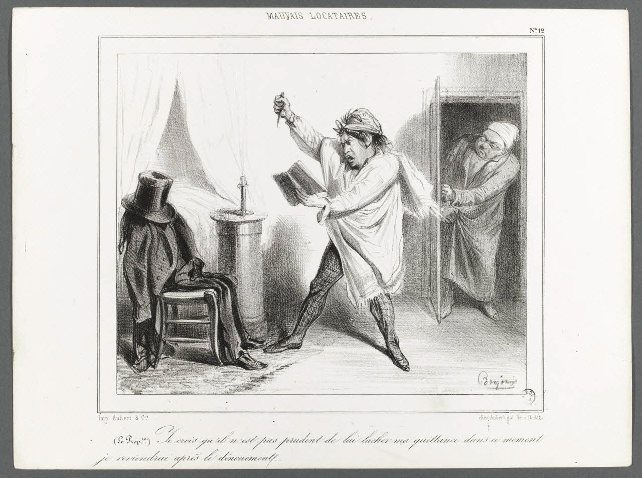 AUBERT estampe LES MAUVAIS LOCATAIRES. 1830-1852 1967.78.12 Photo RMN-Grand Palais (Mucem)