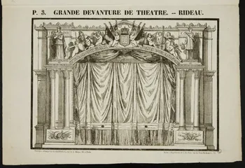 Glémarec (éditeur) : Gros Jean-Baptiste élément d'ensemble GRANDE DEVANTURE DE THEATRE. - RIDEAU. Paris 1858-1860 1953.86.4568 Photo