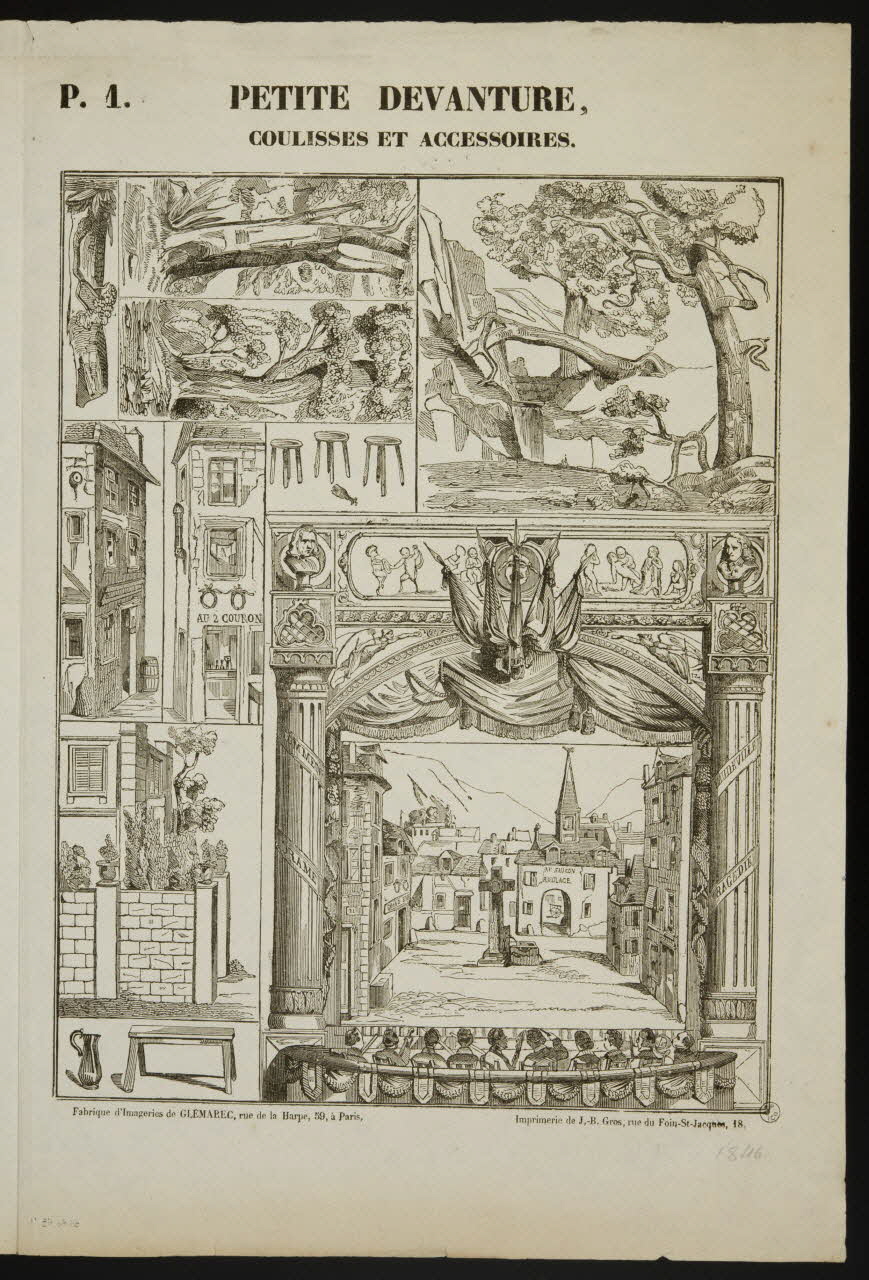 Charles-Eugène Glémarec ; Jean-Baptiste Gros à compartiments (10) PETITE DEVANTURE,  COULISSES ET ACCESSOIRES. Paris 1858-1860 1953.86.4571 Photo
