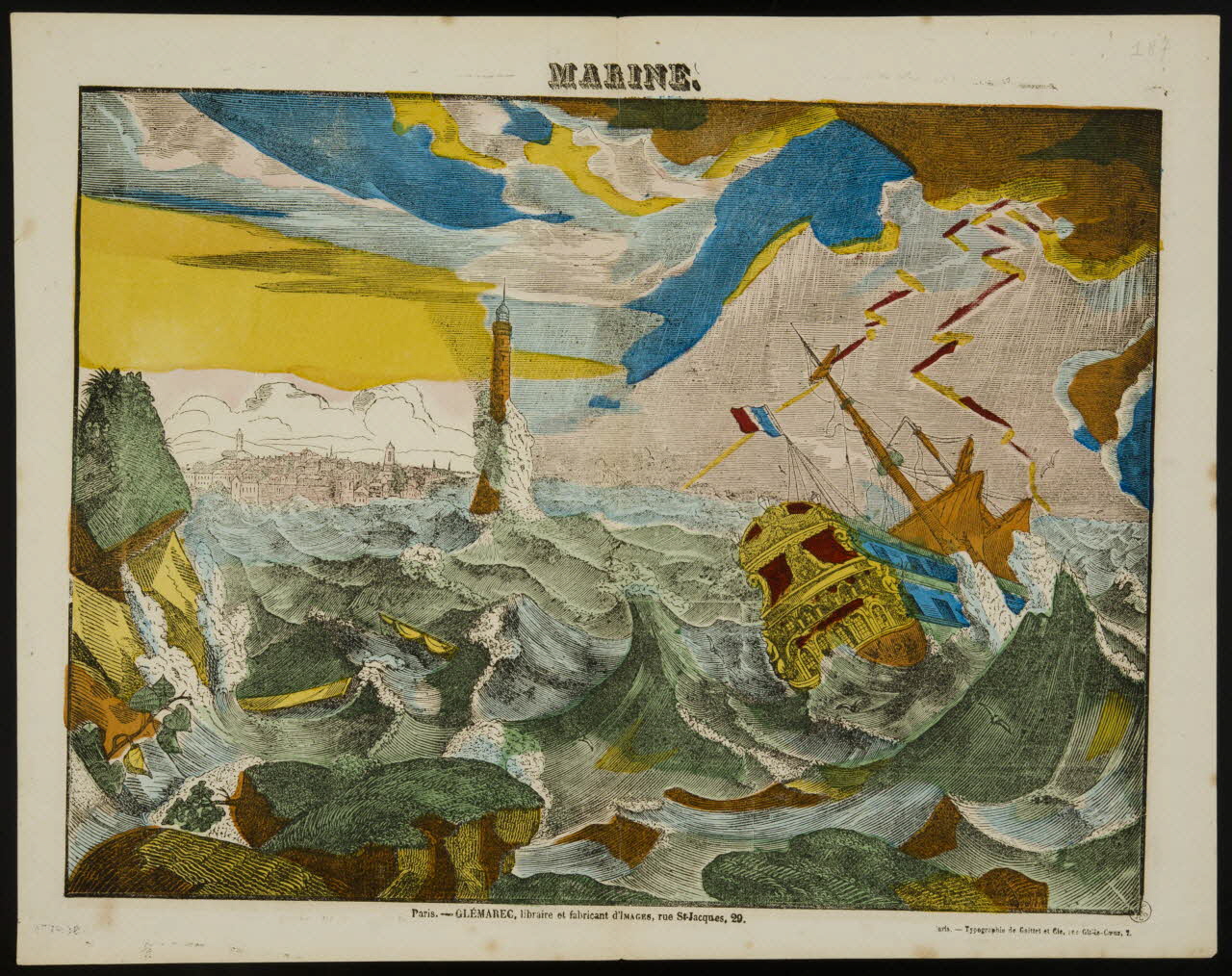 Gaittet et Cie ; Charles-Eugène Glémarec estampe MARINE. Paris 1858-1860 1953.86.4575 Photo
