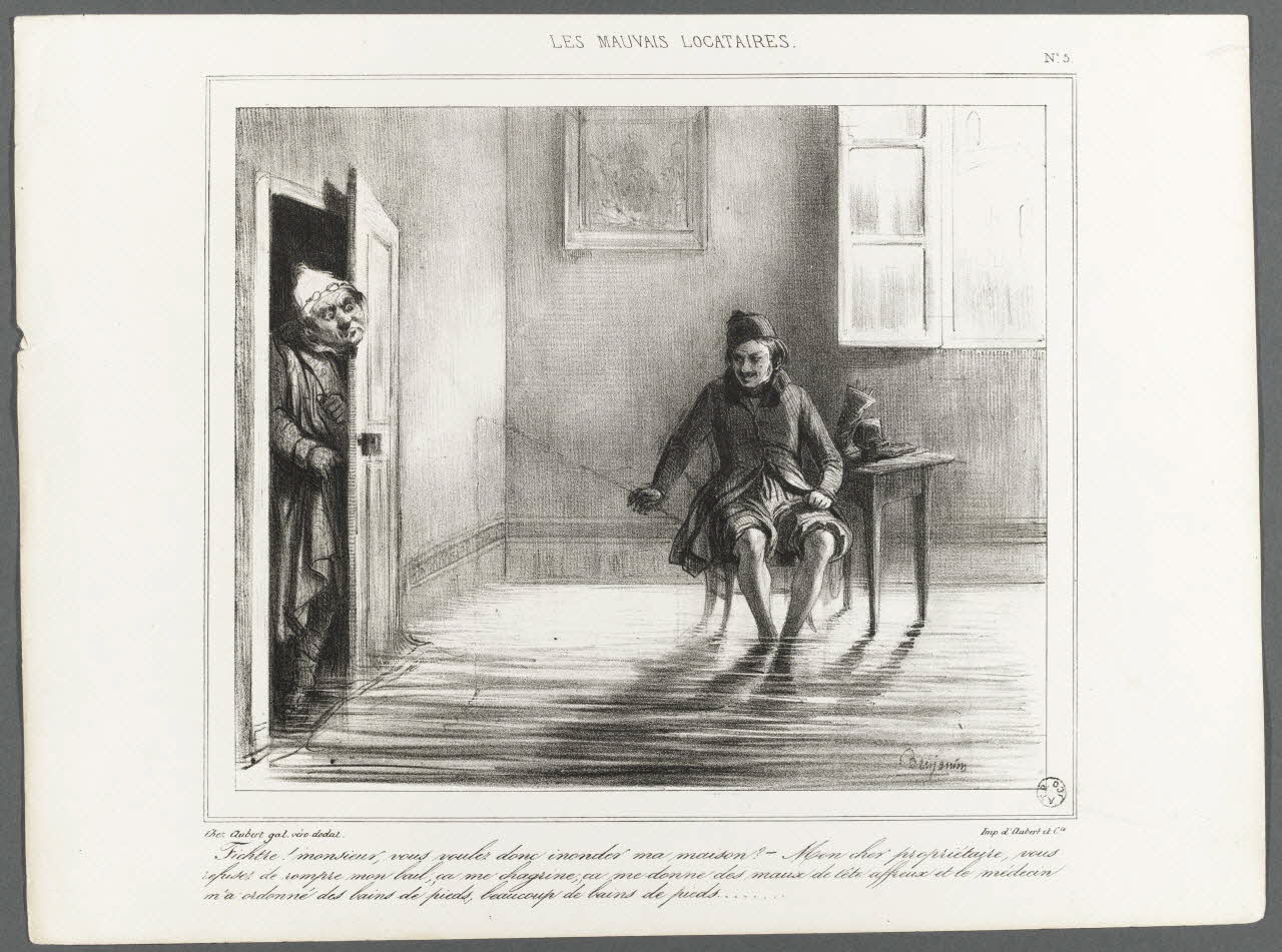 AUBERT estampe LES MAUVAIS LOCATAIRES. 1830-1852 1967.78.5 Photo RMN-Grand Palais (Mucem)