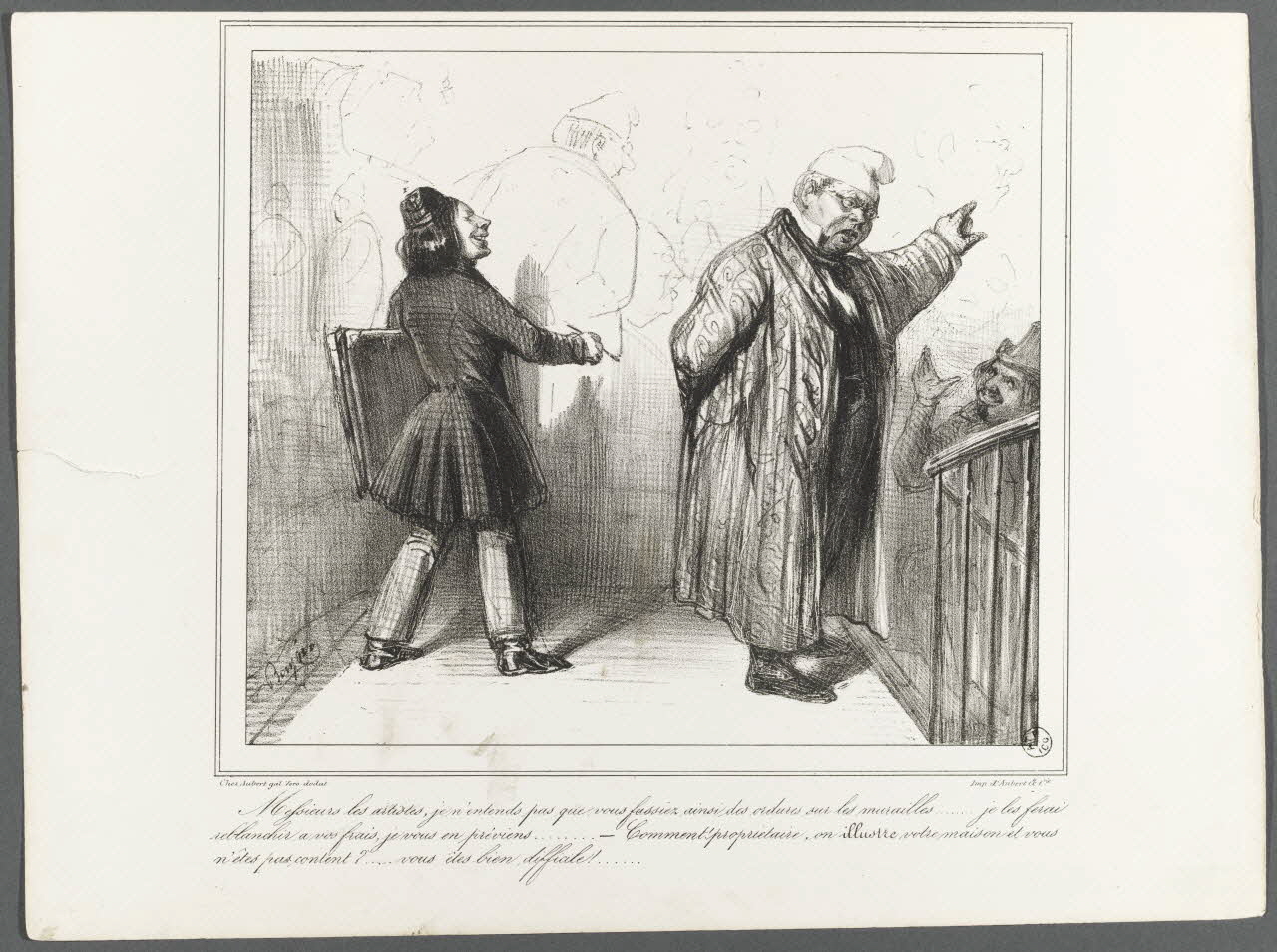 AUBERT estampe LES MAUVAIS LOCATAIRES. 1830-1852 1967.78.8 Photo RMN-Grand Palais (Mucem)