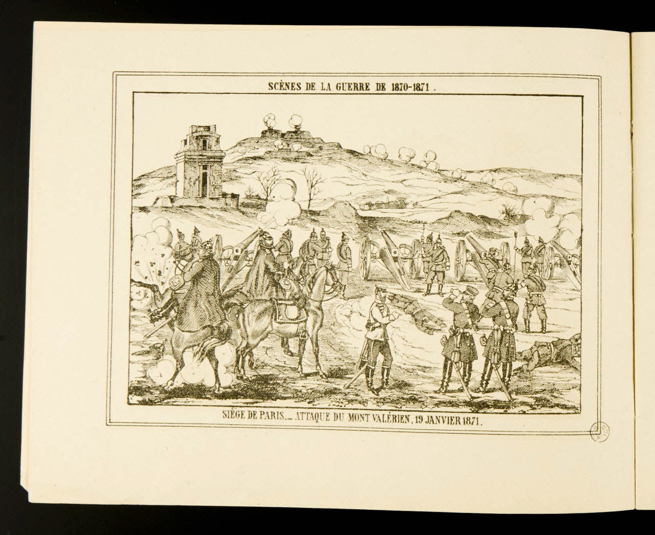 album, élément d'ensemble SCÈNES DE LA GUERRE DE 1870-1871.  SIEGE DE PARIS. _ ATTAQUE DU MONT VALERIEN, 19 JANVIER 1871. 1953.86.4585.2 Photo