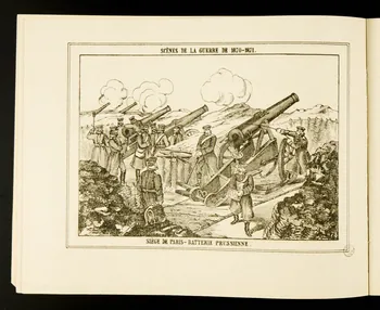 album, élément d'ensemble SCÈNES DE LA GUERRE DE 1870-1871.  SIEGE DE PARIS - BATTERIE PRUSSIENNE. 1953.86.4585.4 Photo