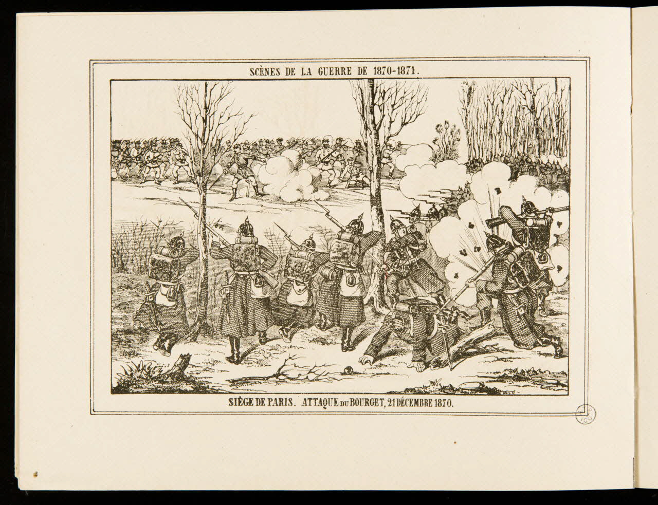 album, élément d'ensemble SCÈNES DE LA GUERRE DE 1870-1871.  SIEGE DE PARIS. ATTAQUE DU BOURGET, 21 DECEMBRE 1870. 1953.86.4585.6 Photo