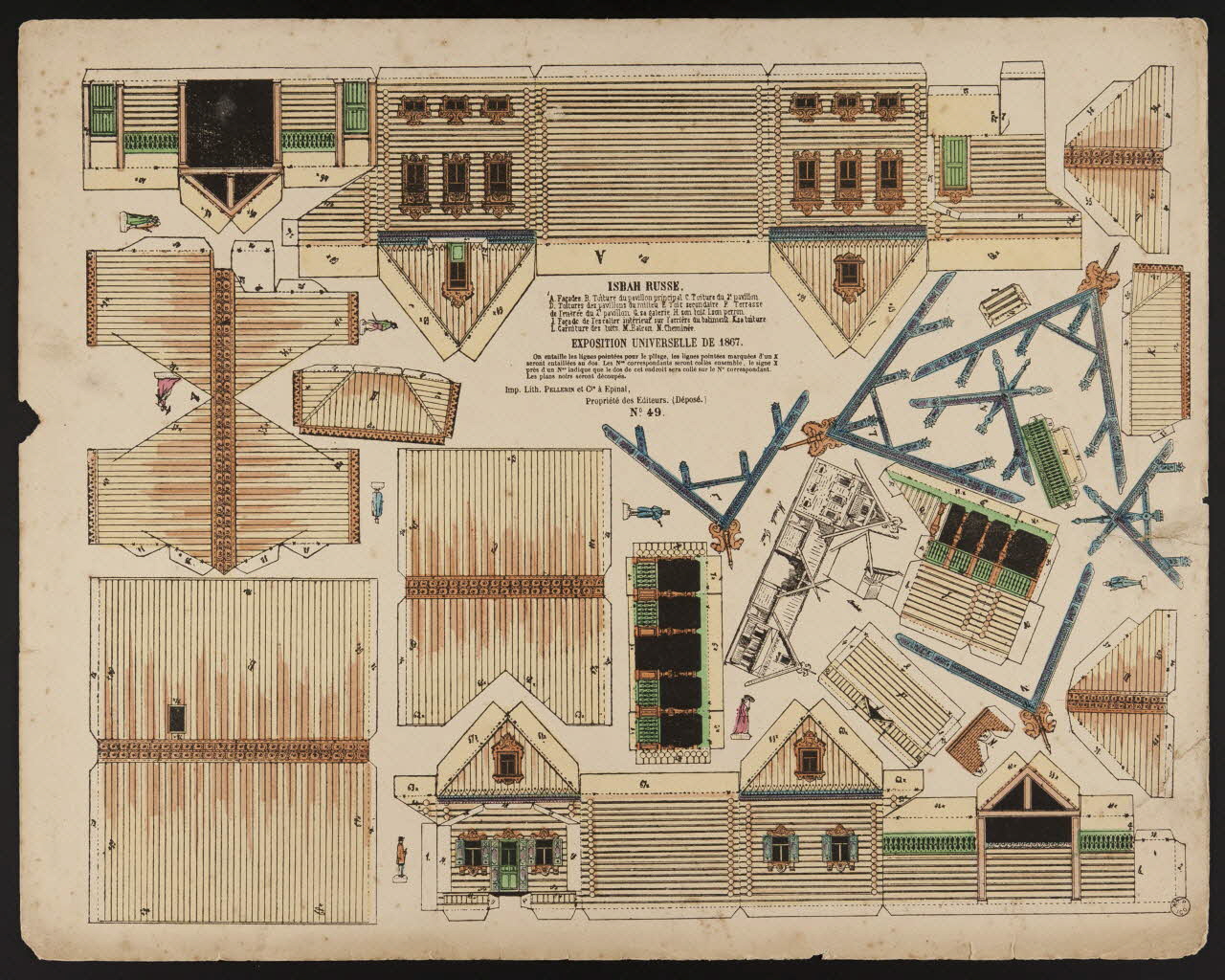 estampe ISBAH RUSSE.  EXPOSITION UNIVERSELLE DE 1867. 1953.86.4590 Photo Mucem