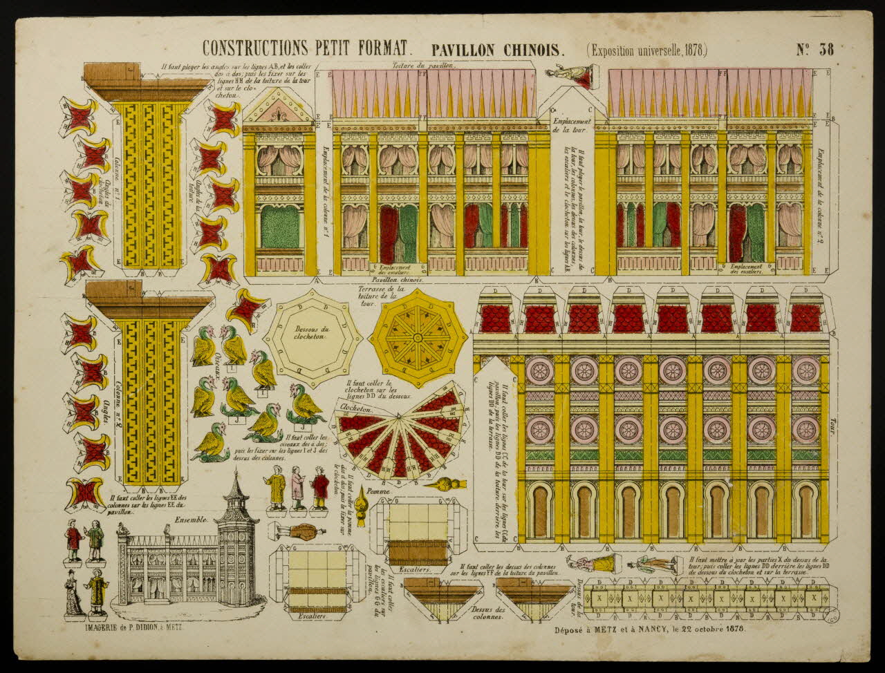 Paulin Didion estampe PAVILLONS CHINOIS. Metz 1869-1879 1953.86.4596 Photo