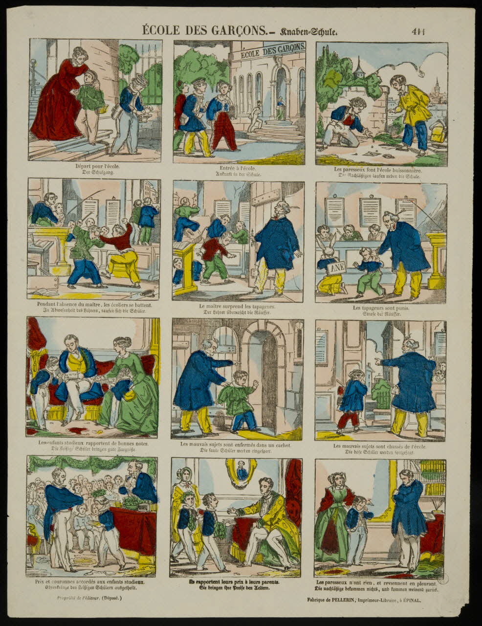 estampe ECOLE DES GARCONS. 1953.86.4606 Photo