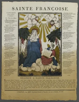 Lucien-Côme Diot imagerie ancienne SAINTE FRANCOISE. Beauvais 1802-1823 1995.14.41 Photo RMN-Grand Palais (Mucem)