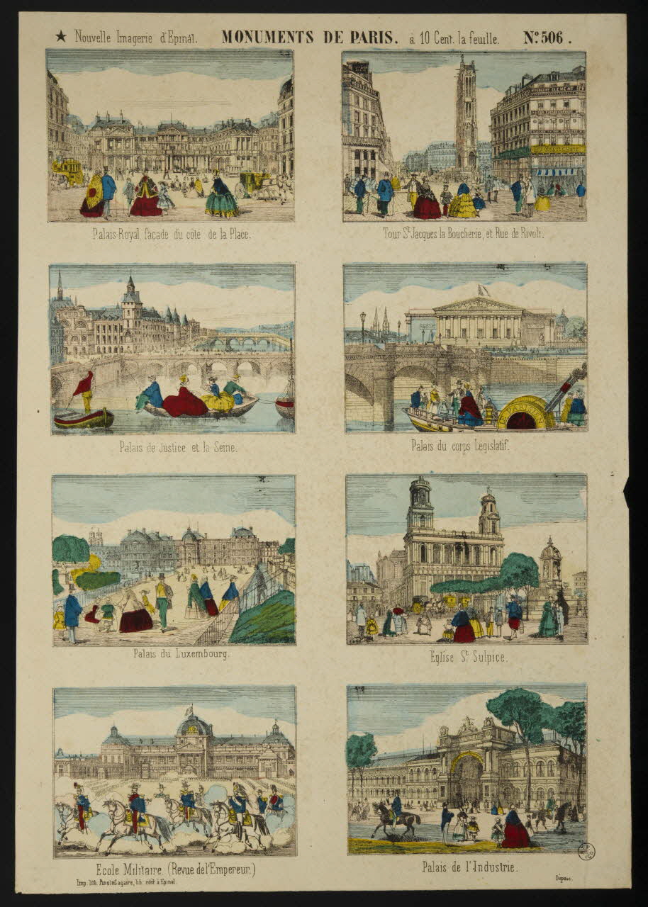 estampe MONUMENTS DE PARIS. 1953.86.4628 Photo