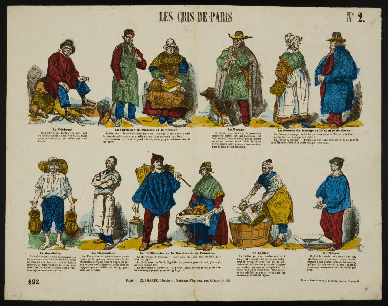 Charles-Eugène Glémarec ; Jean-Baptiste Gros à compartiments (4x2) LES CRIS DE PARIS Paris 1858-1860 1953.86.4646 Photo