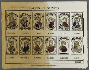 Julienne imagerie ancienne SAINTS ET SAINTES. Paris 1830-1835 1995.14.60  Photo RMN-Grand Palais (Mucem)