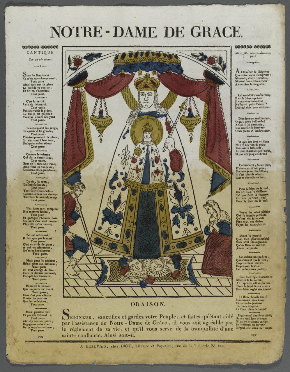 Lucien-Côme Diot imagerie ancienne NOTRE-DAME DE GRACE. Beauvais 1823-1825 1995.14.61 Photo RMN-Grand Palais (Mucem)