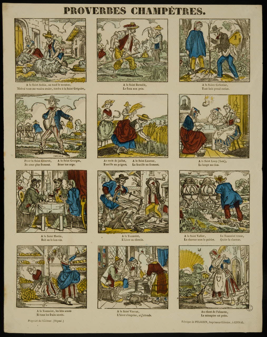 estampe PROVERBES CHAMPÊTRES. 1953.86.4673 Photo