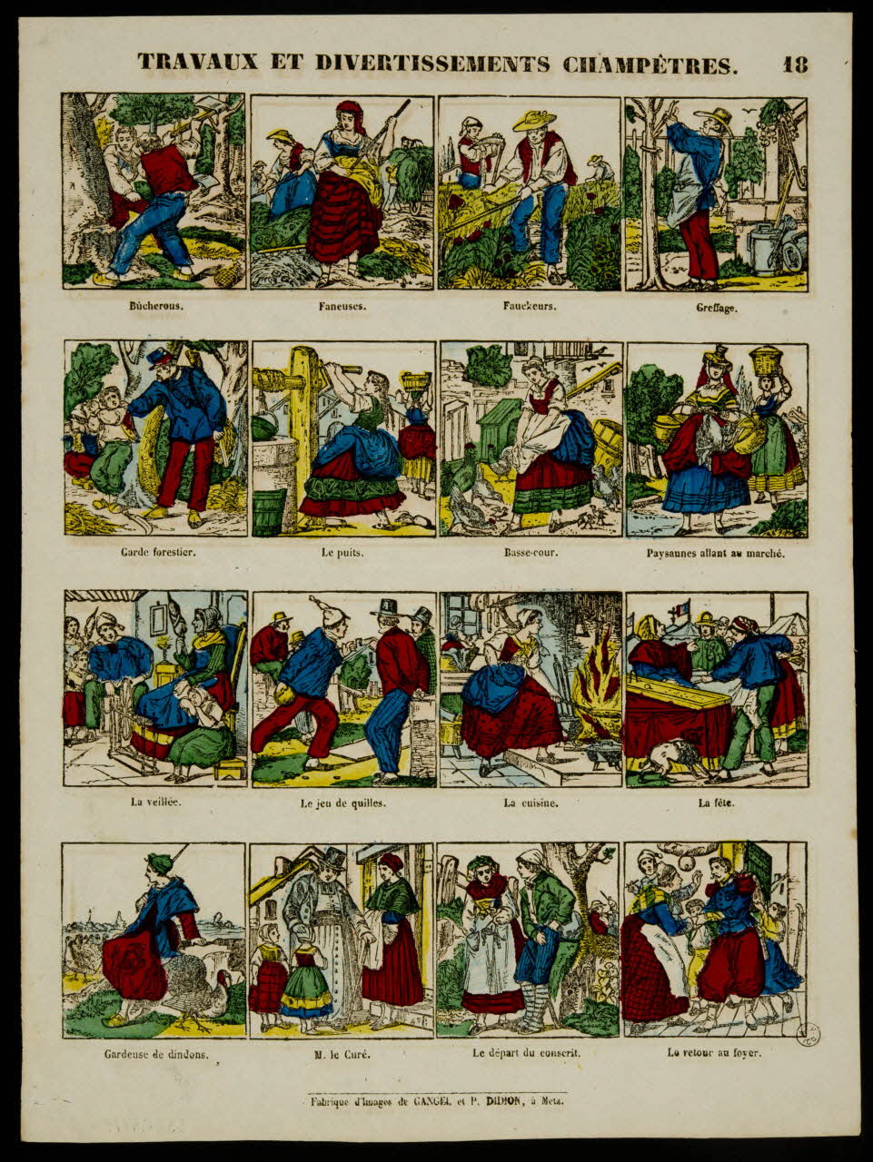 estampe TRAVAUX ET DIVERTISSEMENTS CHAMPÊTRES. 1953.86.4679 Photo